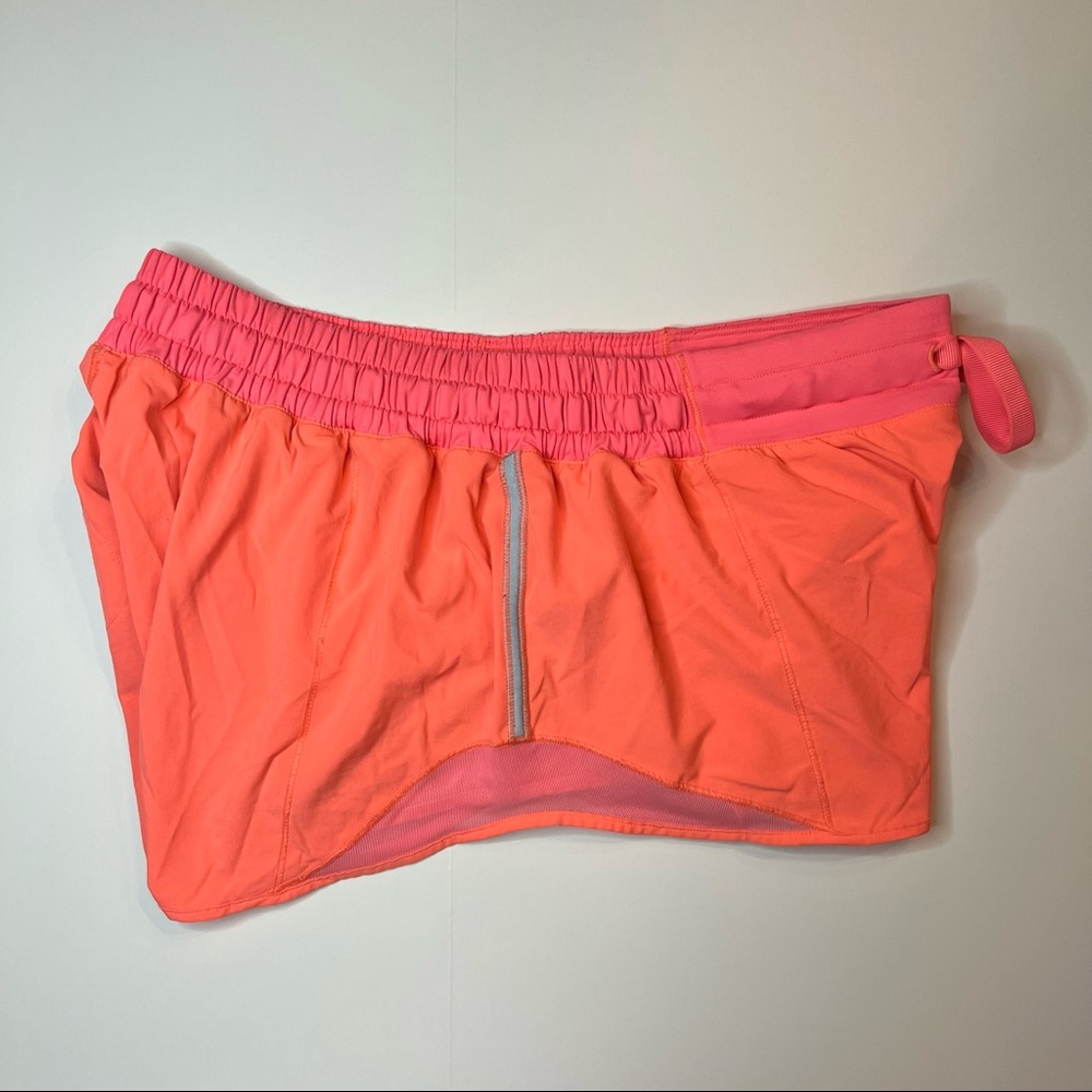 SOLD Lululemon Hotty Hot Shorts Flash Coral Orange Pink 10